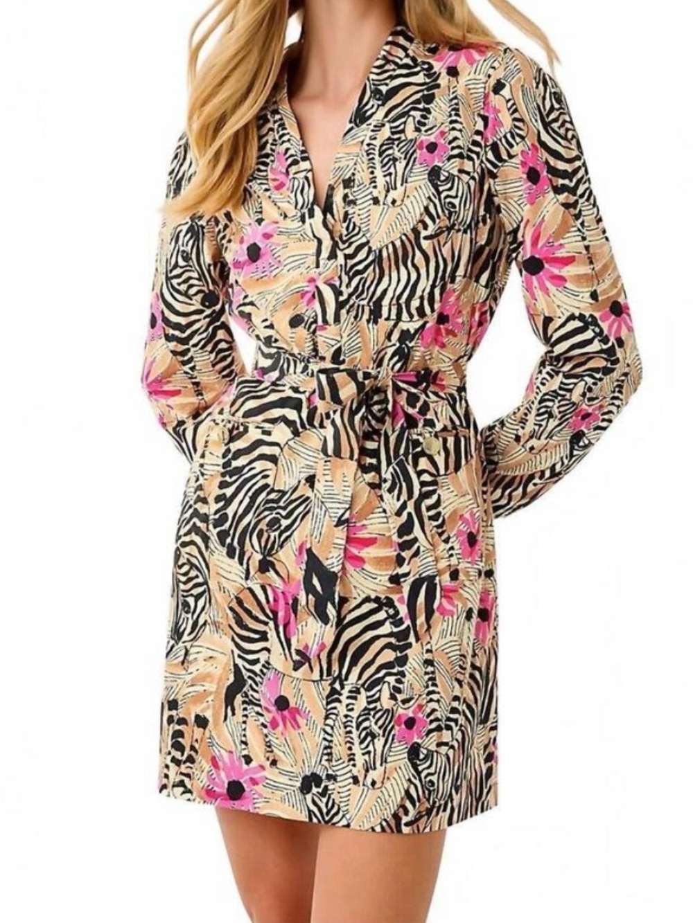 Lilly Pulitzer Phillipa V-neck Stretch Dress in rutabaga el morocco